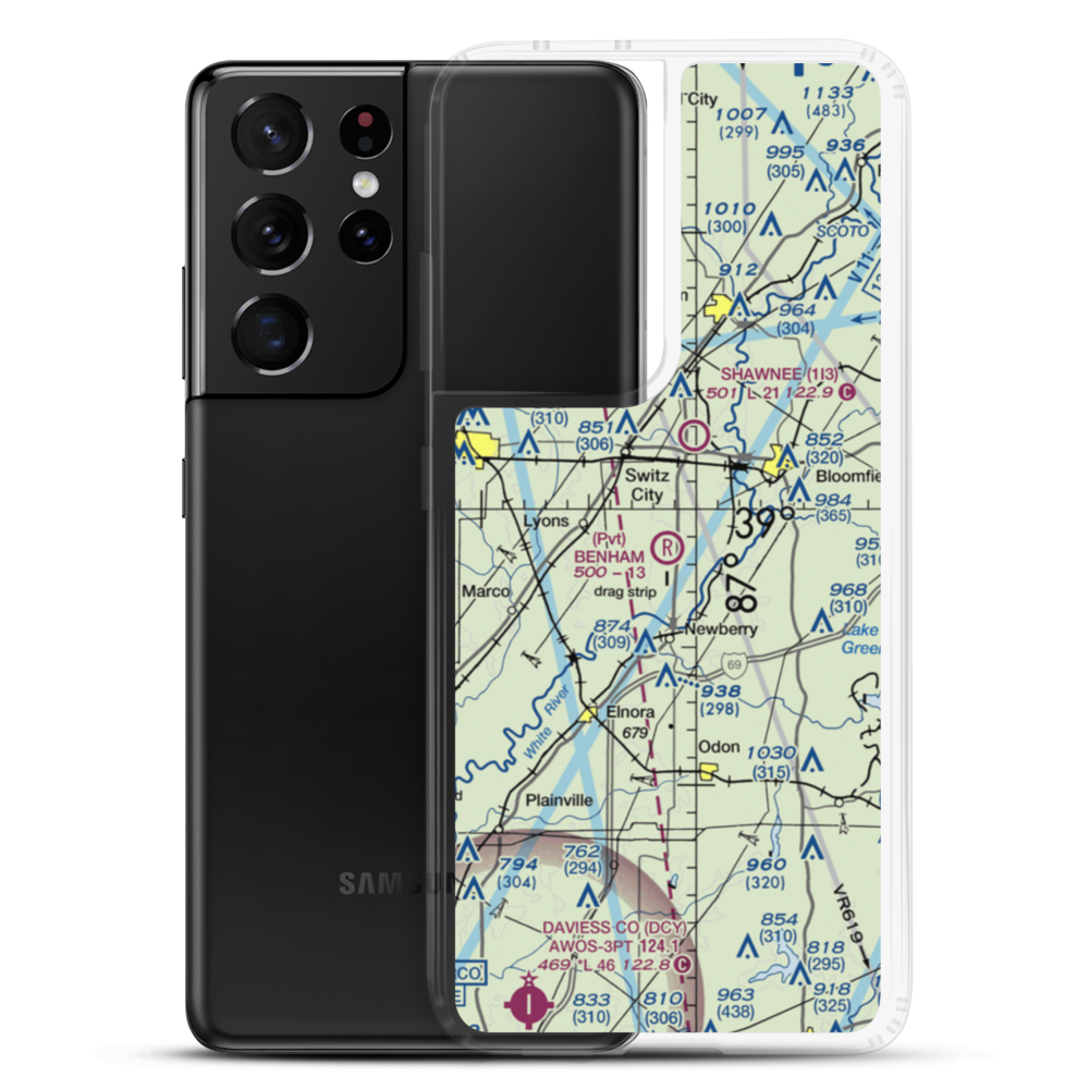 Benham Airport (73IN) VFR Sectional Samsung Case Samsung Galaxy S21 Ultra model shown