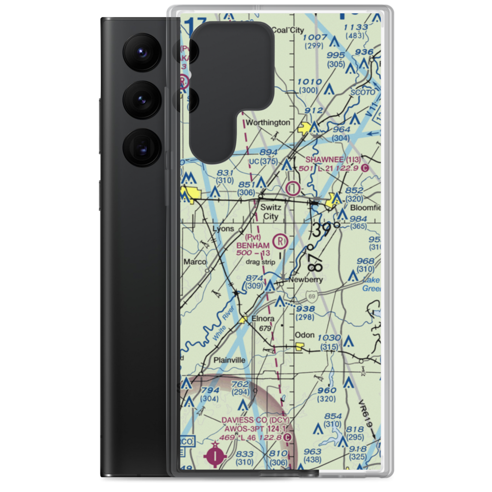 Benham Airport (73IN) VFR Sectional Samsung Case Samsung Galaxy S22 Ultra model shown