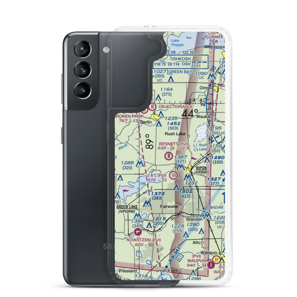 Bennet Field (WI67) VFR Sectional Samsung Case Samsung Galaxy S21 model shown