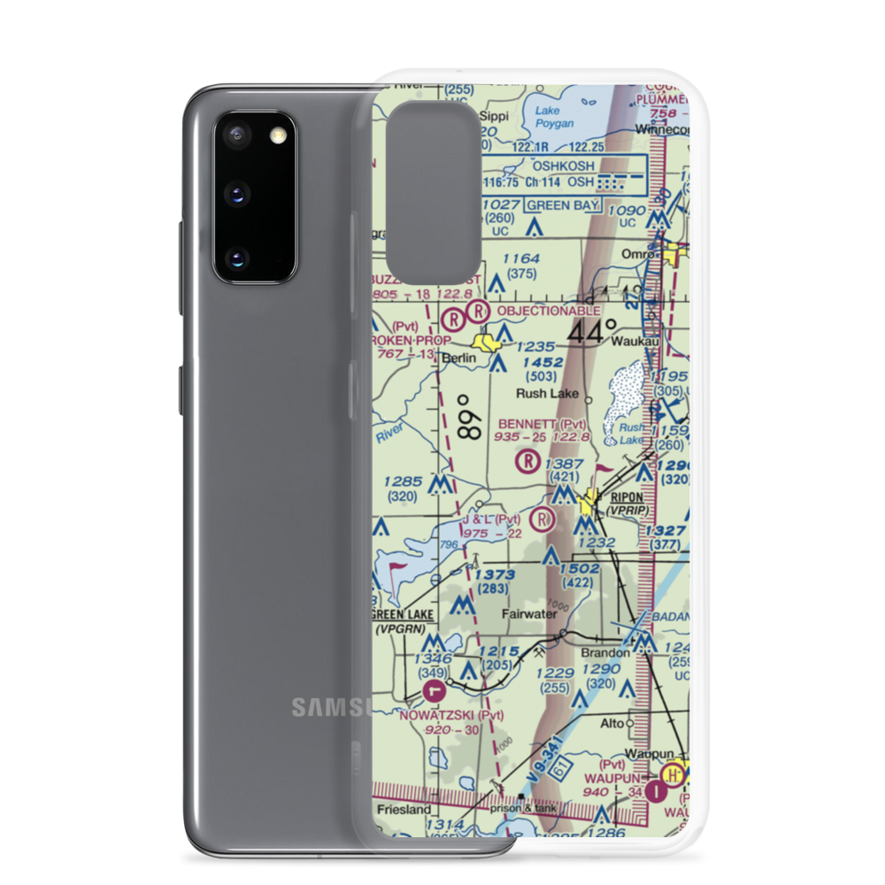 Bennet Field (WI67) VFR Sectional Samsung Case Samsung Galaxy S20 model shown