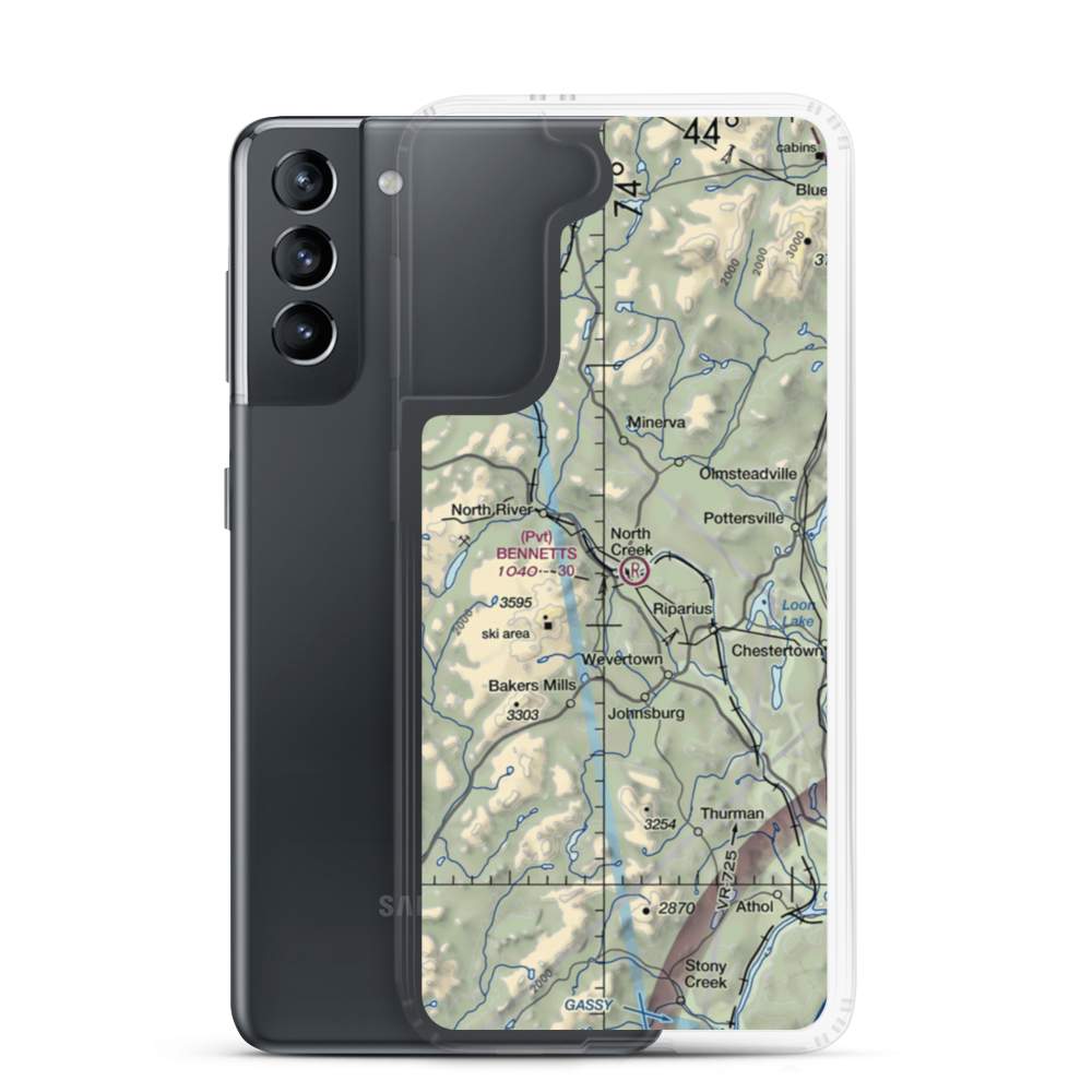 Bennetts Airport (0NY0) VFR Sectional Samsung Case Samsung Galaxy S21 model shown