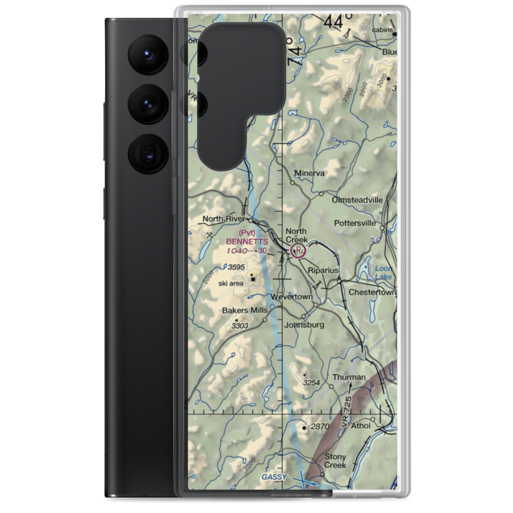 Bennetts Airport (0NY0) VFR Sectional Samsung Case Samsung Galaxy S22 Ultra model shown