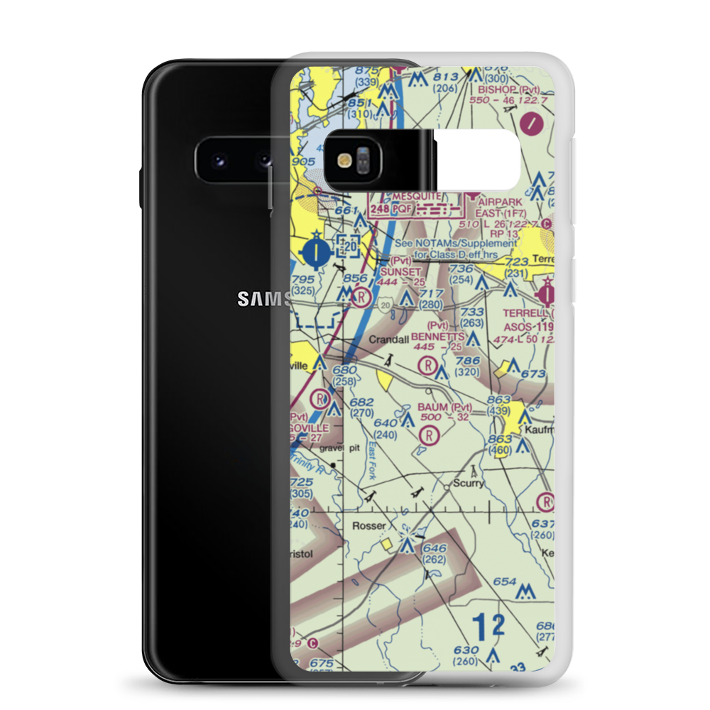 Bennetts Airport (9TX2) VFR Sectional Samsung Case Samsung Galaxy S10 model shown
