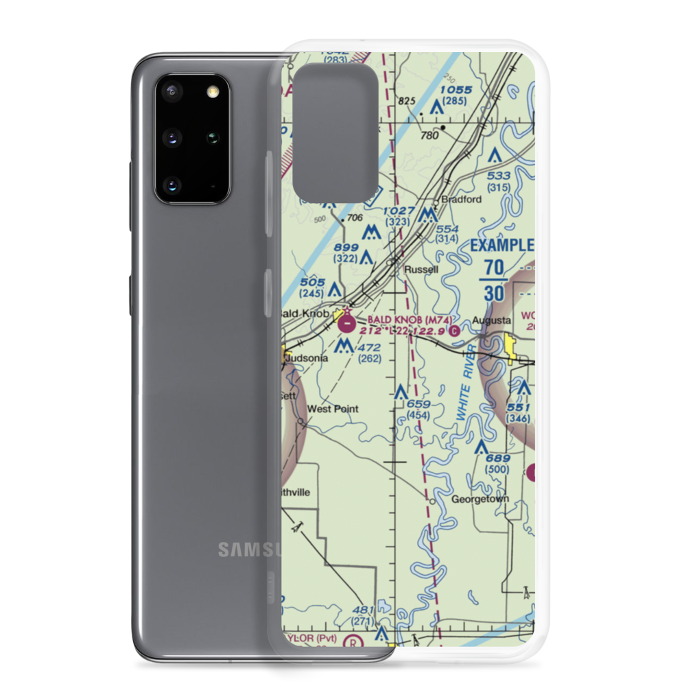 Bennetts Field (BENNETT) VFR Sectional Samsung Case Samsung Galaxy S20 Plus model shown