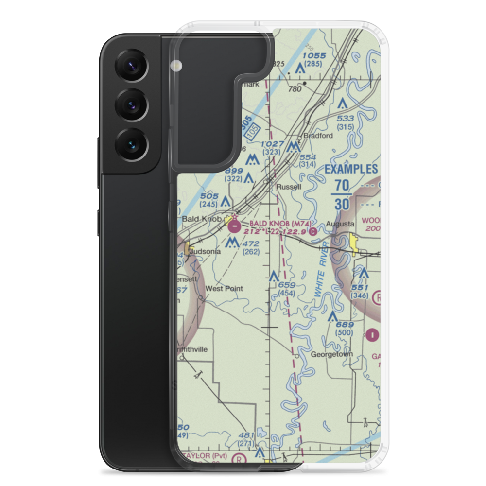 Bennetts Field (BENNETT) VFR Sectional Samsung Case Samsung Galaxy S22 Plus model shown