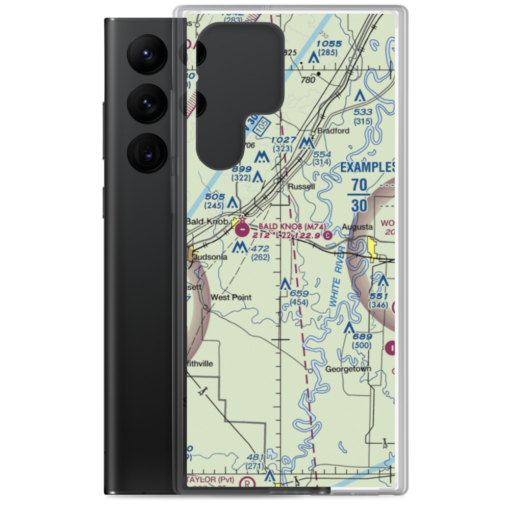 Bennetts Field (BENNETT) VFR Sectional Samsung Case Samsung Galaxy S22 Ultra model shown