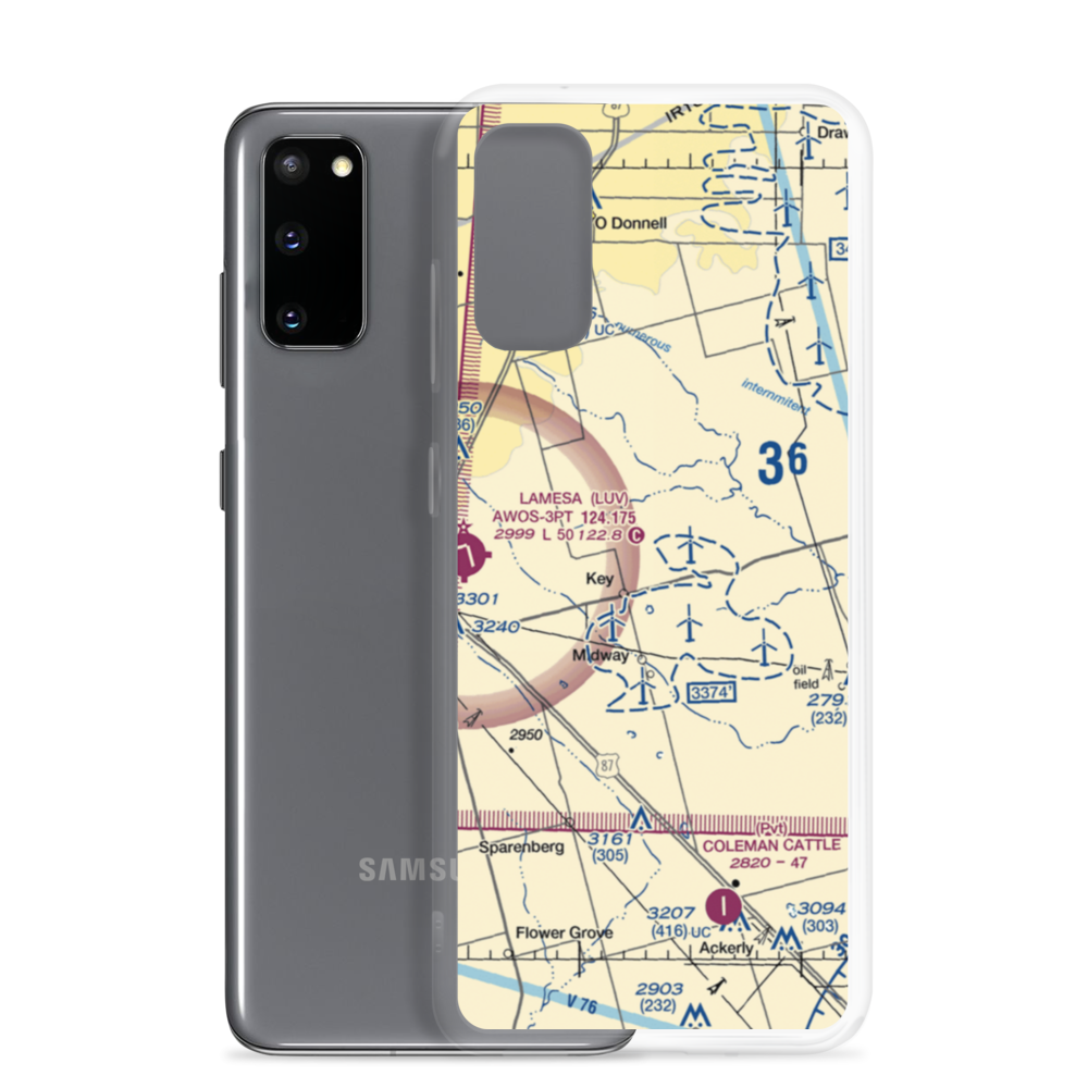 Benny White Flying Airport (XA77) VFR Sectional Samsung Case Samsung Galaxy S20 model shown