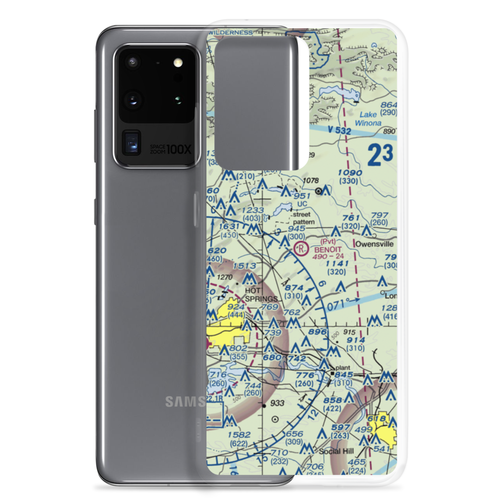 Benoit Airfield (77AR) VFR Sectional Samsung Case Samsung Galaxy S20 Ultra model shown