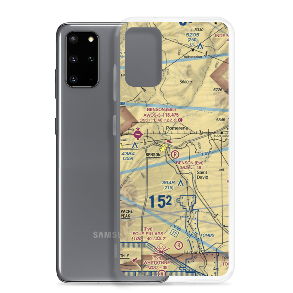 Benson Airport (31AZ) VFR Sectional Samsung Case Samsung Galaxy S20 Plus model shown