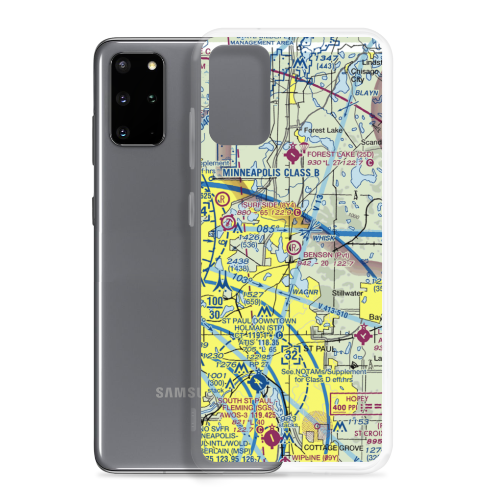Benson Airport (6MN9) VFR Sectional Samsung Case Samsung Galaxy S20 Plus model shown