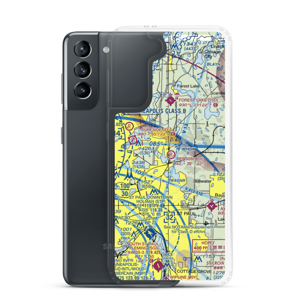 Benson Airport (6MN9) VFR Sectional Samsung Case Samsung Galaxy S21 model shown
