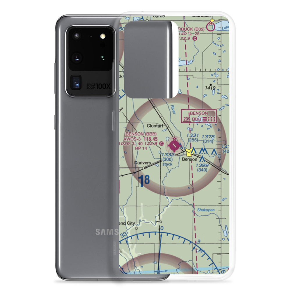 Benson Municipal Airport (BBB) VFR Sectional Samsung Case Samsung Galaxy S20 Ultra model shown