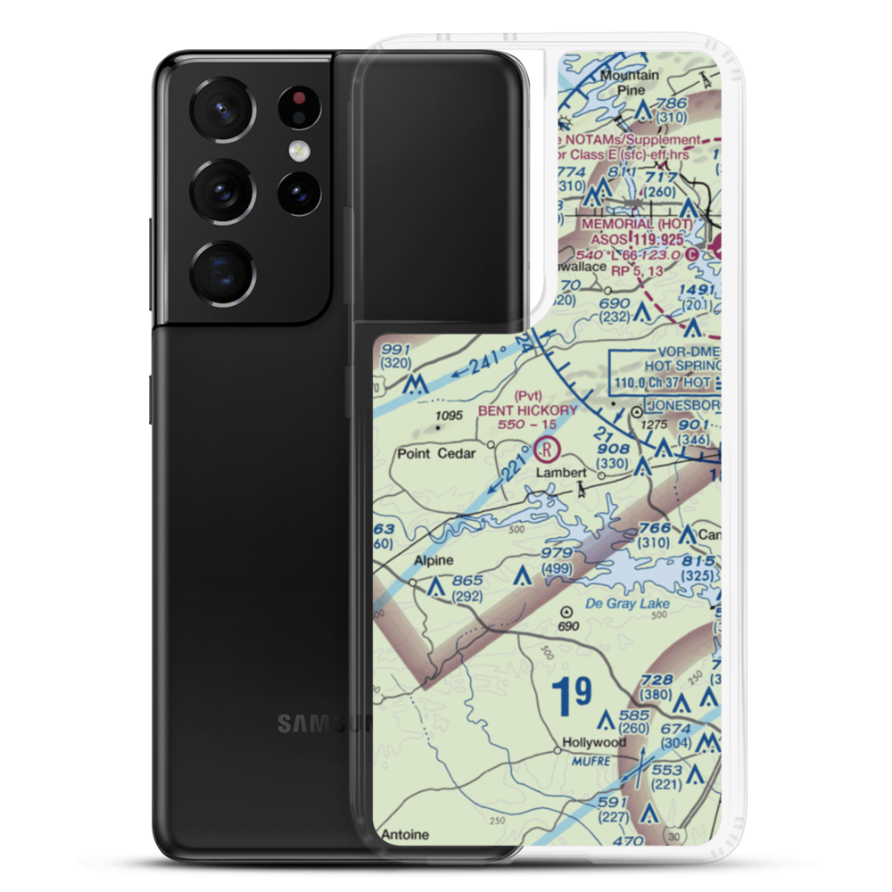 Bent Hickory Air Ranch Airport (0AR3) VFR Sectional Samsung Case Samsung Galaxy S21 Ultra model shown