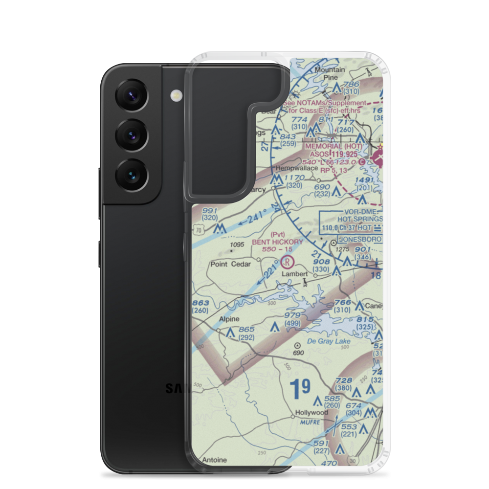Bent Hickory Air Ranch Airport (0AR3) VFR Sectional Samsung Case Samsung Galaxy S22 model shown