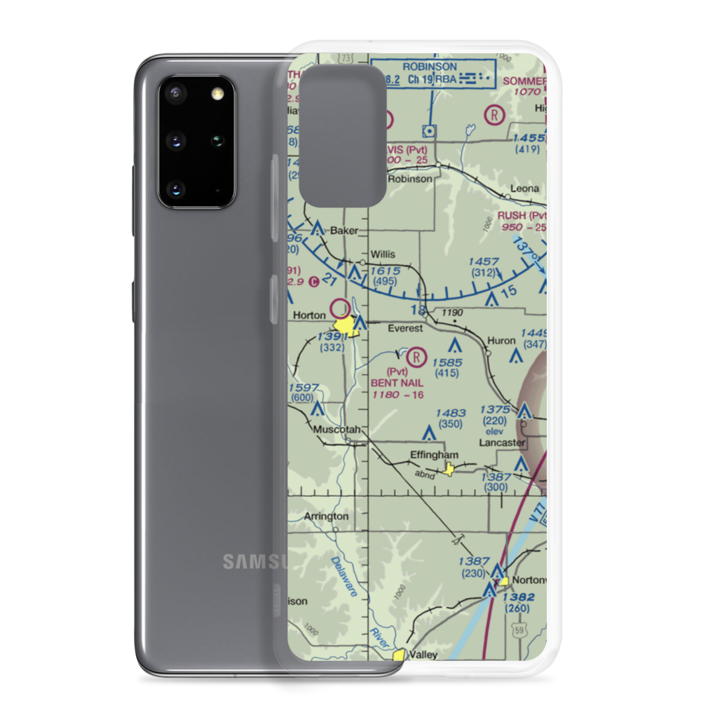 Bent Nail Ranch Airport (7KS4) VFR Sectional Samsung Case Samsung Galaxy S20 Plus model shown