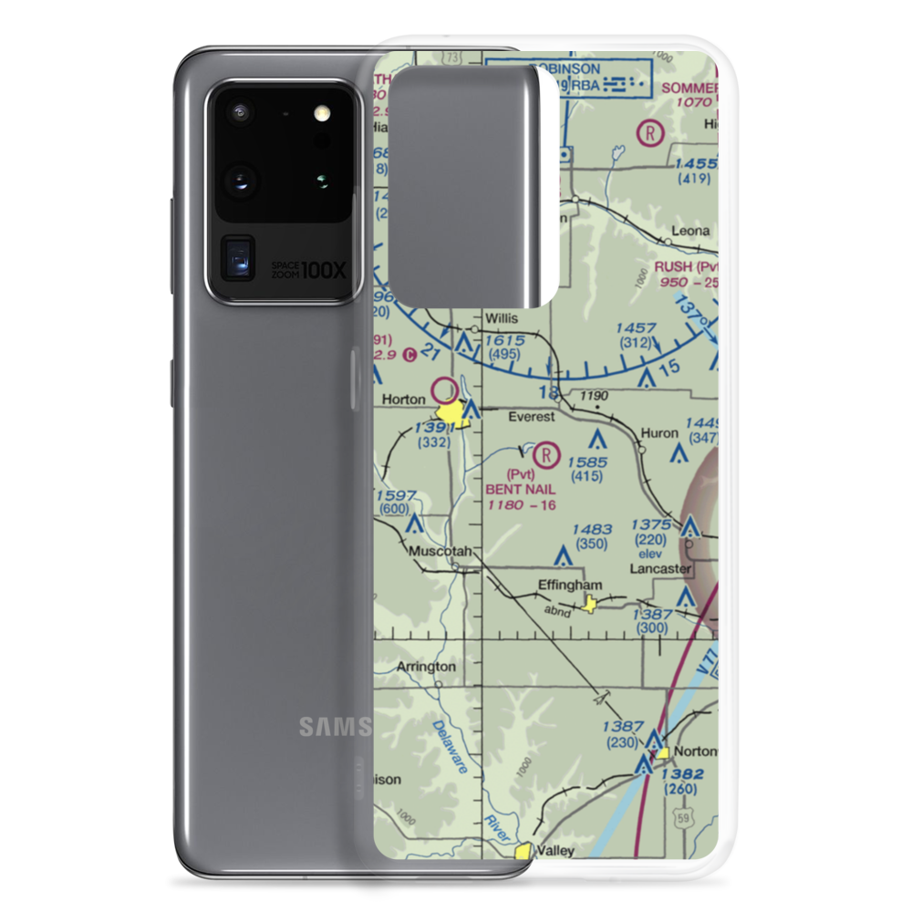 Bent Nail Ranch Airport (7KS4) VFR Sectional Samsung Case Samsung Galaxy S20 Ultra model shown