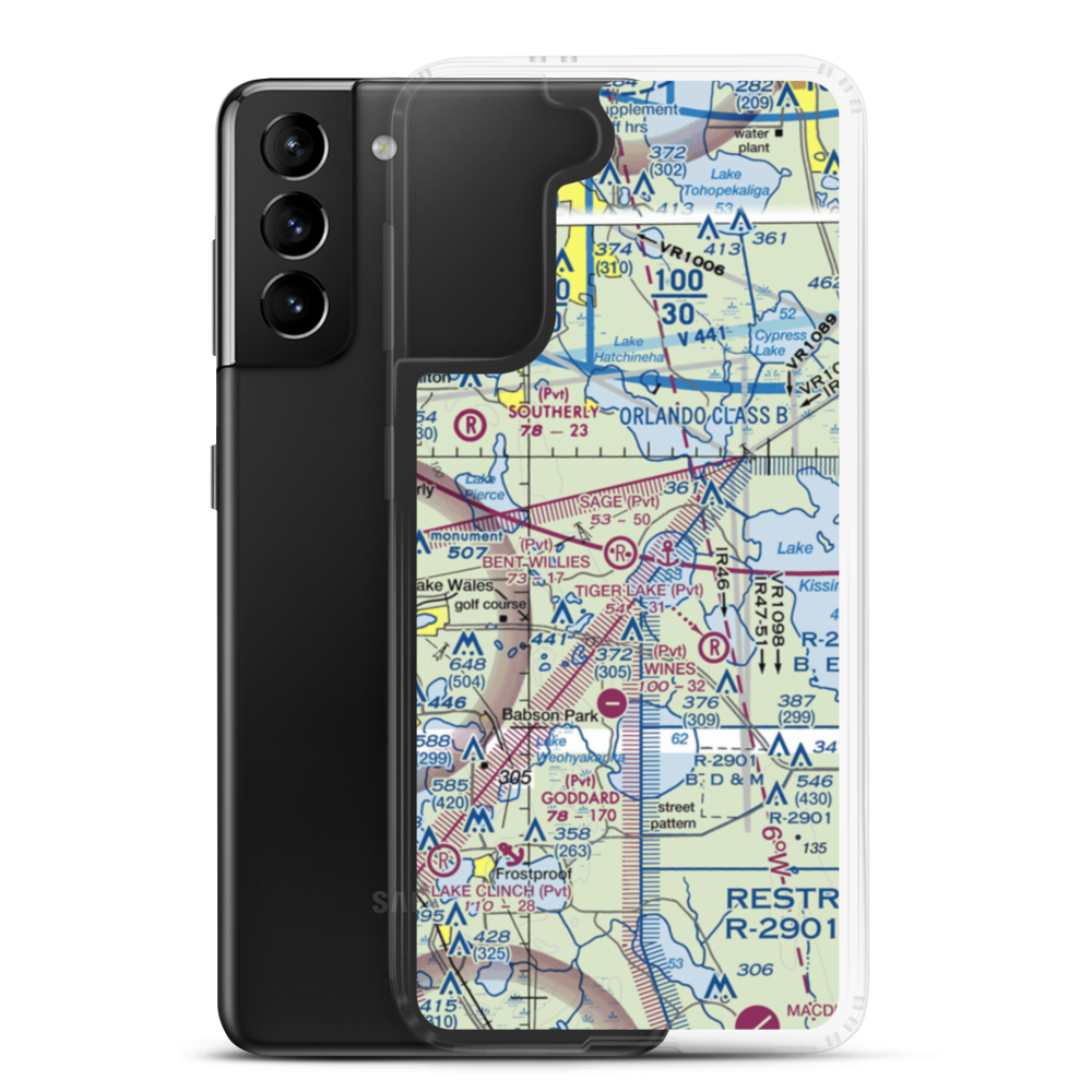 Bent Willies Airport (52FA) VFR Sectional Samsung Case Samsung Galaxy S21 Plus model shown