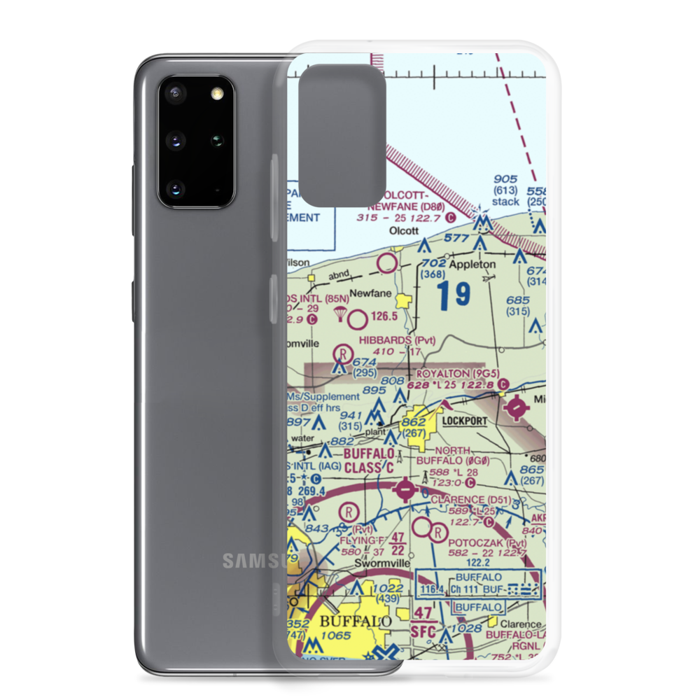 Bent-Wing Airport (59NY) VFR Sectional Samsung Case Samsung Galaxy S20 Plus model shown