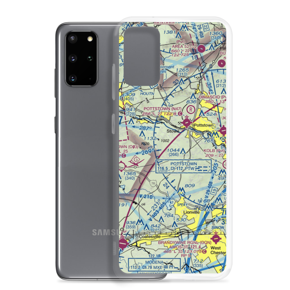 Bentley Airport (1PN0) VFR Sectional Samsung Case Samsung Galaxy S20 Plus model shown