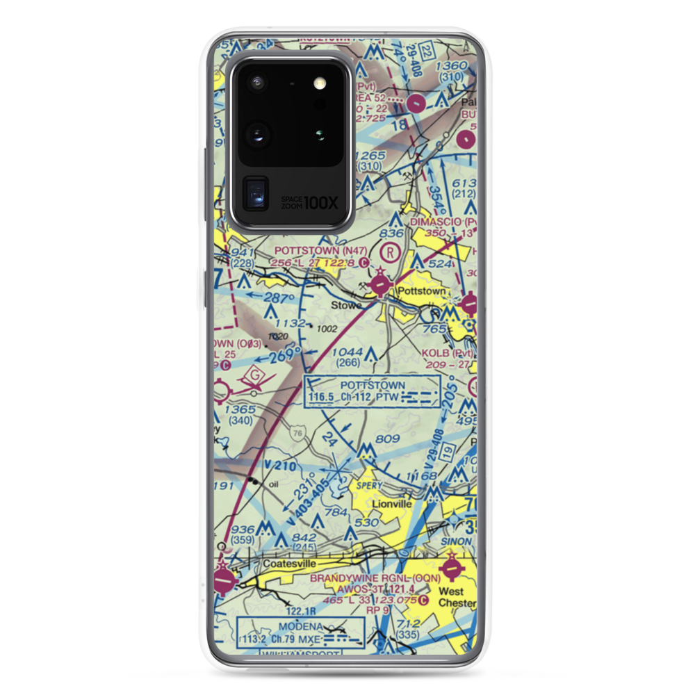 Bentley Airport (1PN0) VFR Sectional Samsung Case Samsung Galaxy S20 Ultra model shown