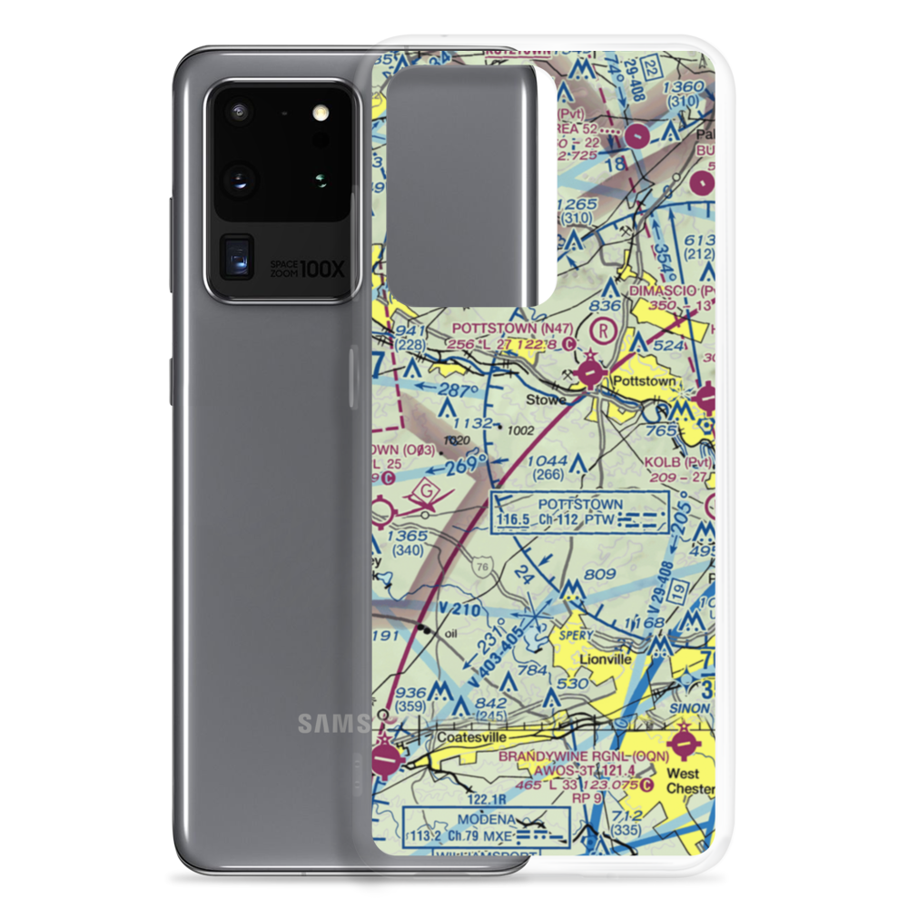 Bentley Airport (1PN0) VFR Sectional Samsung Case Samsung Galaxy S20 Ultra model shown