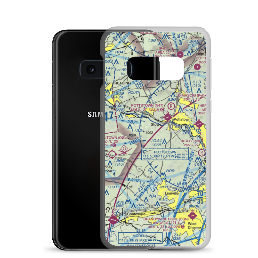 Bentley Airport (1PN0) VFR Sectional Samsung Case Samsung Galaxy S10e model shown