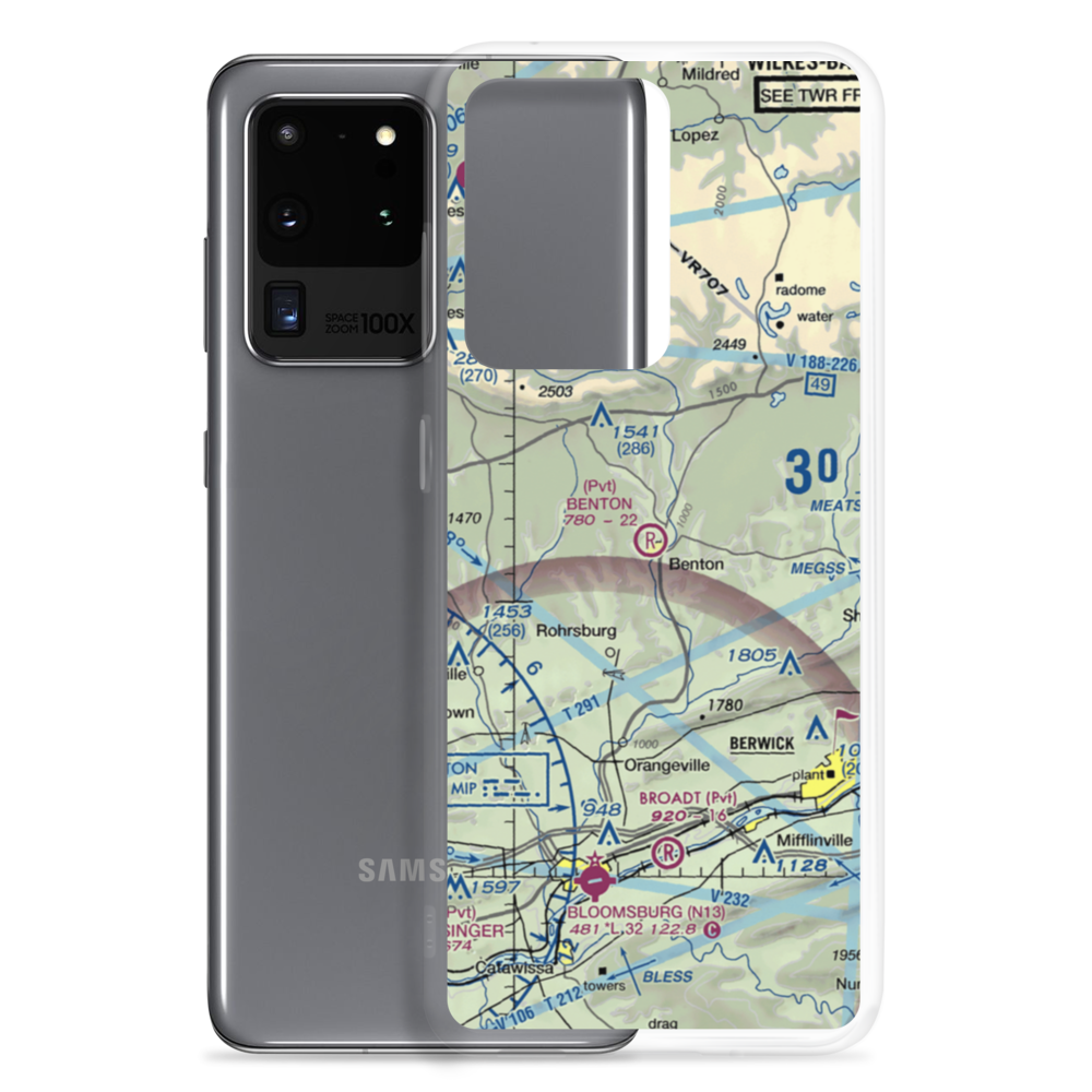 Benton Airport (PA40) VFR Sectional Samsung Case Samsung Galaxy S20 Ultra model shown