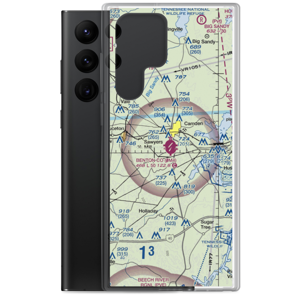 Benton County Airport (0M4) VFR Sectional Samsung Case Samsung Galaxy S22 Ultra model shown