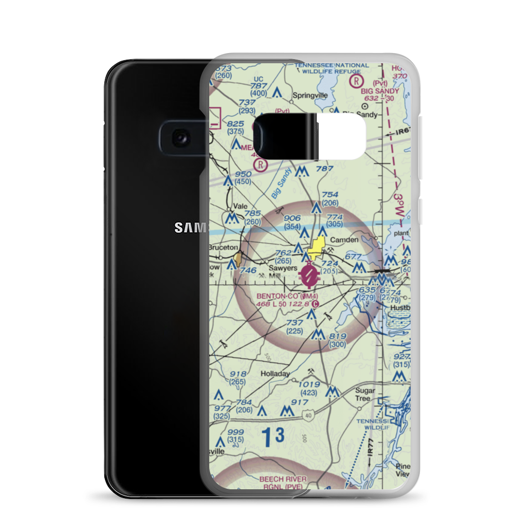 Benton County Airport (0M4) VFR Sectional Samsung Case Samsung Galaxy S10e model shown