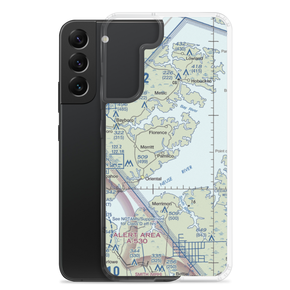 Benton Farm Airport (74NC) VFR Sectional Samsung Case Samsung Galaxy S22 Plus model shown