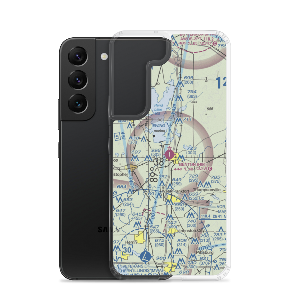 Benton Municipal Airport (H96) VFR Sectional Samsung Case Samsung Galaxy S22 model shown