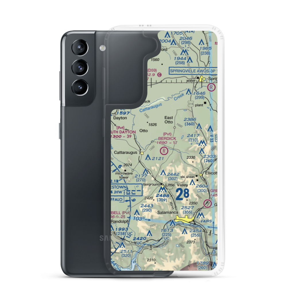 Berdick Field (0NK0) VFR Sectional Samsung Case Samsung Galaxy S21 model shown