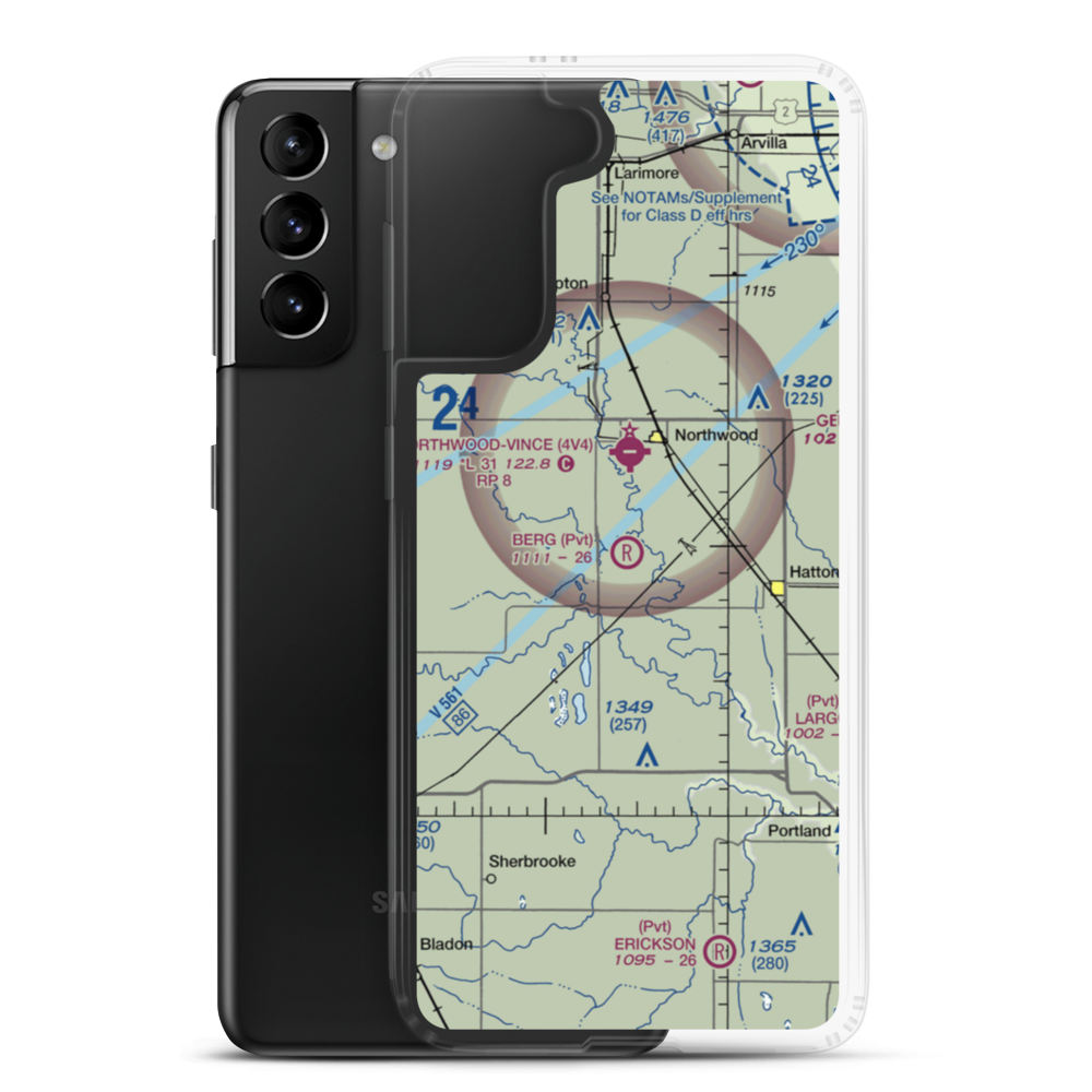 Berg Field (72ND) VFR Sectional Samsung Case Samsung Galaxy S21 Plus model shown