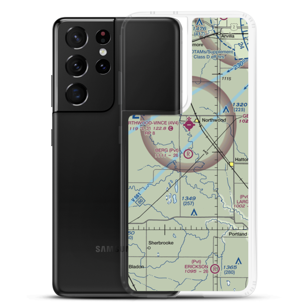 Berg Field (72ND) VFR Sectional Samsung Case Samsung Galaxy S21 Ultra model shown