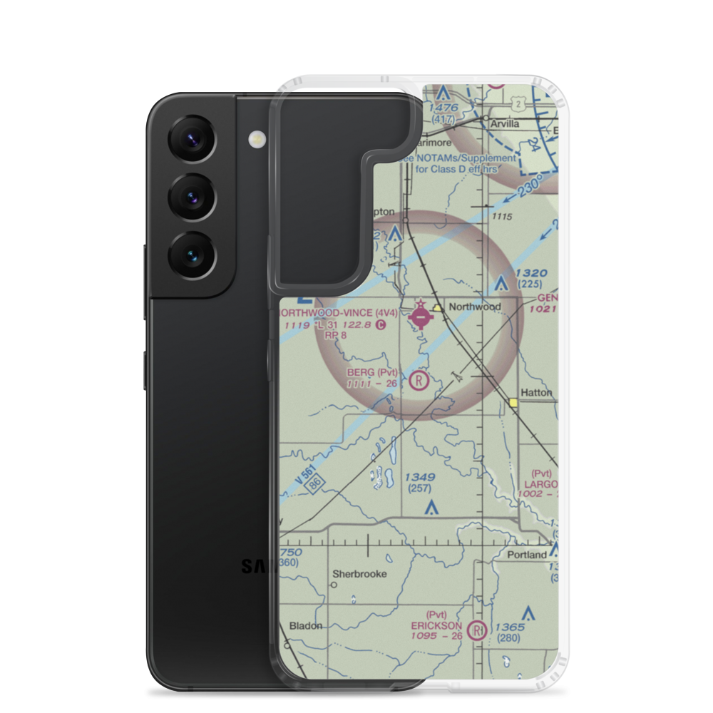 Berg Field (72ND) VFR Sectional Samsung Case Samsung Galaxy S22 model shown