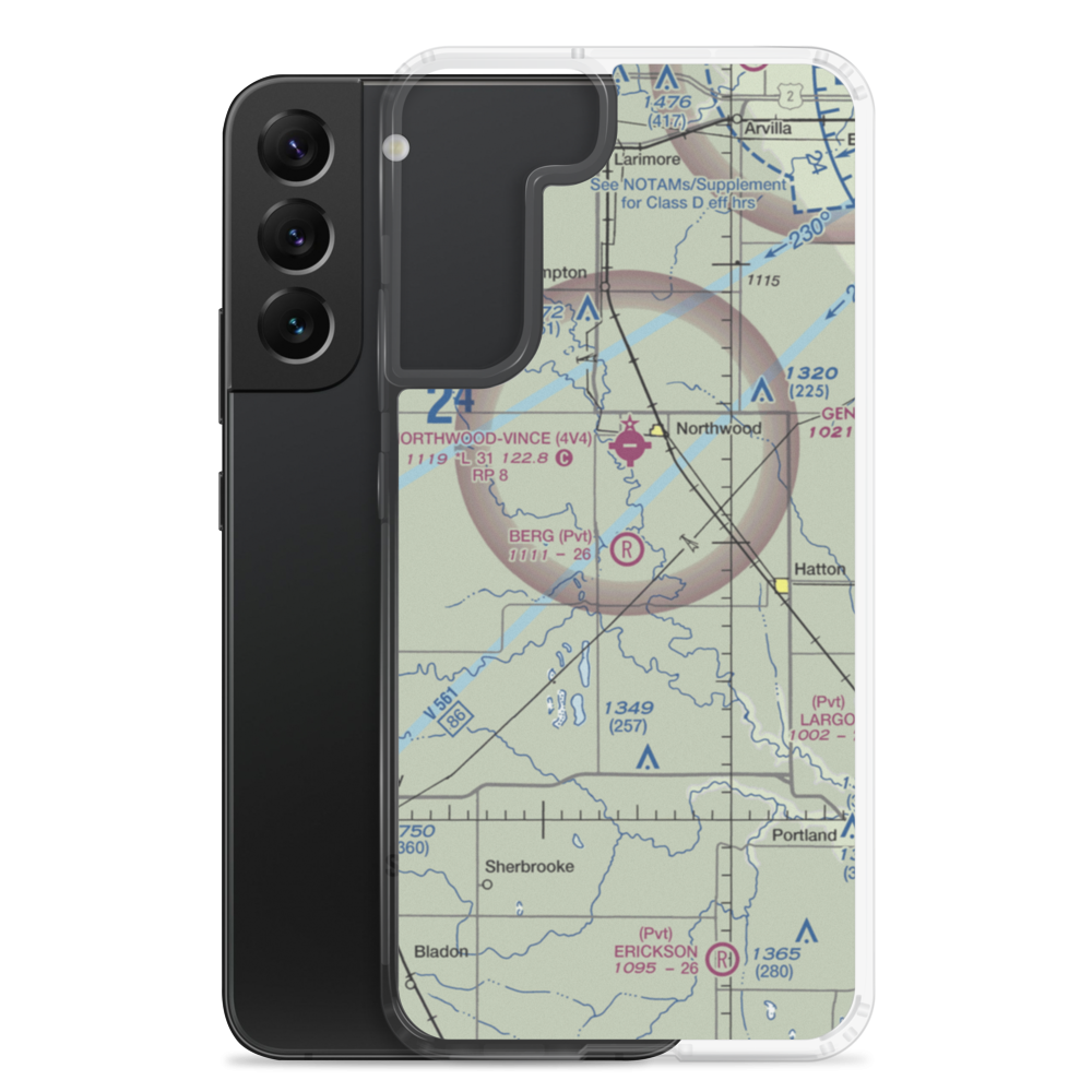 Berg Field (72ND) VFR Sectional Samsung Case Samsung Galaxy S22 Plus model shown