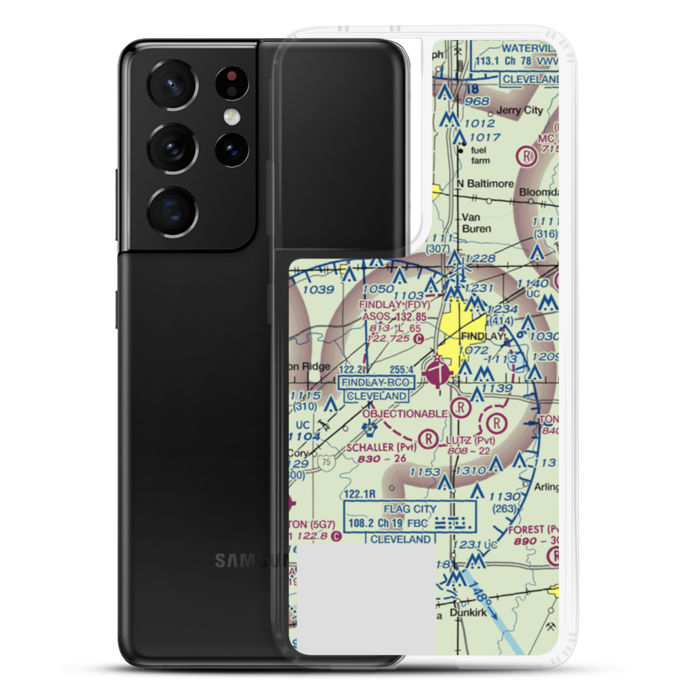 Berg Field (OH98) VFR Sectional Samsung Case Samsung Galaxy S21 Ultra model shown