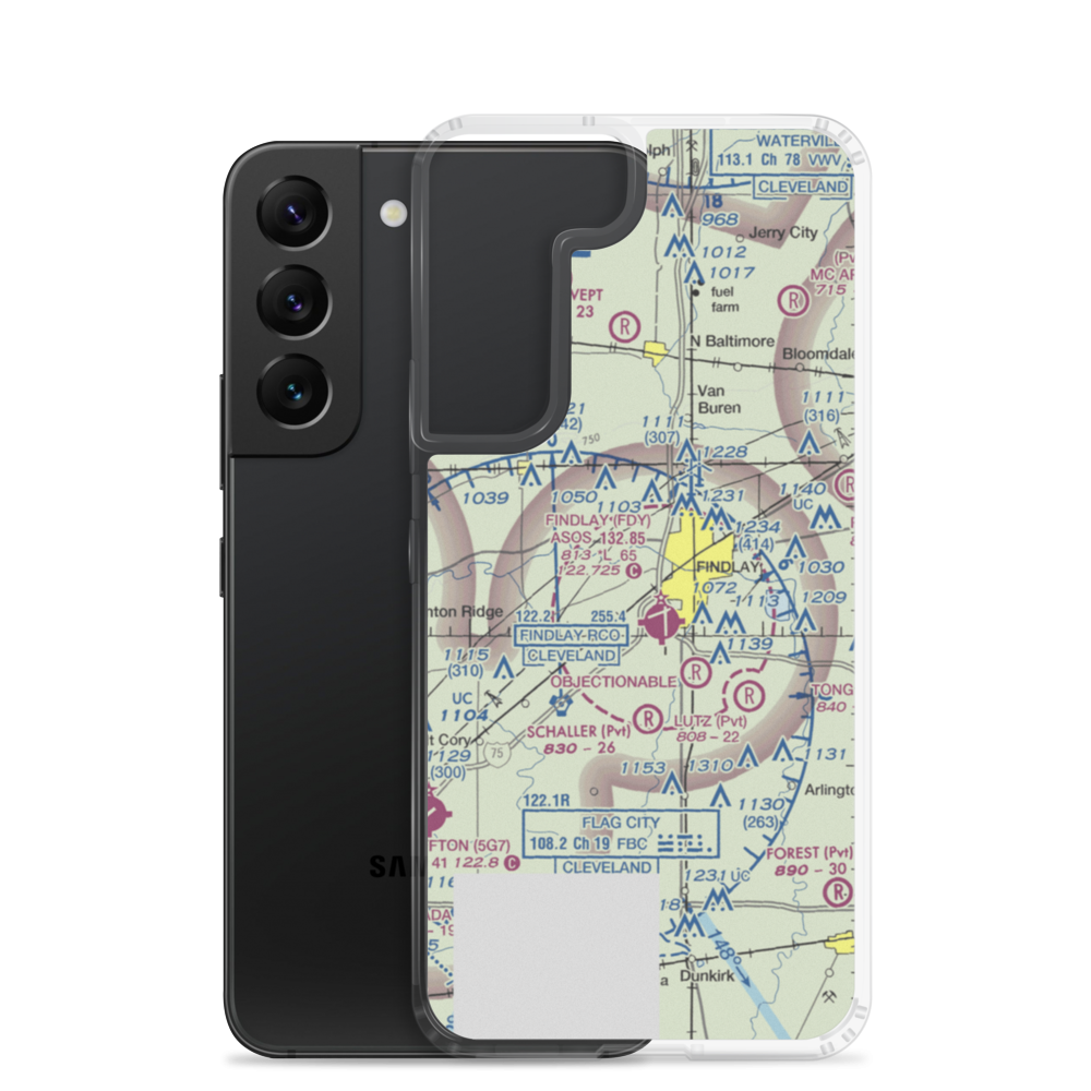 Berg Field (OH98) VFR Sectional Samsung Case Samsung Galaxy S22 model shown