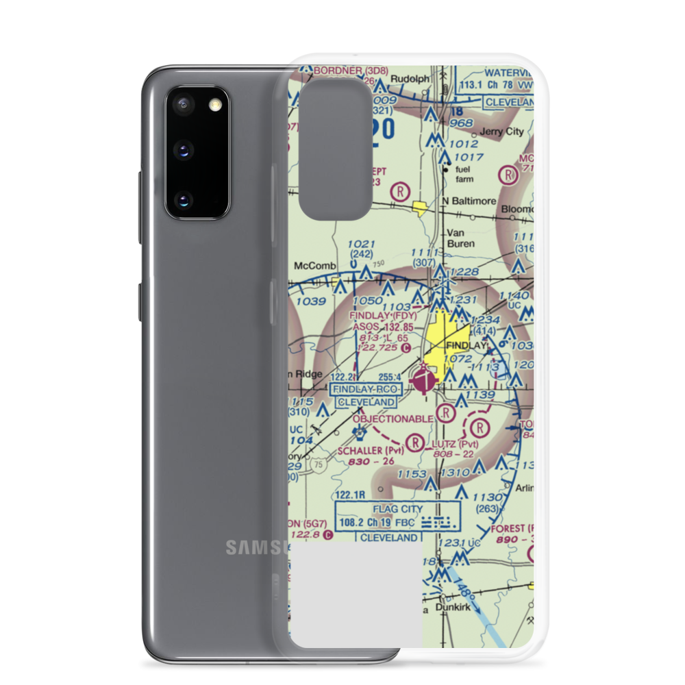 Berg Field (OH98) VFR Sectional Samsung Case Samsung Galaxy S20 model shown