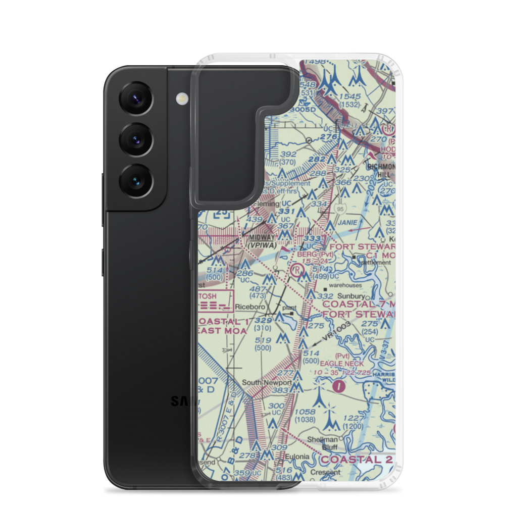 Berg Park Aerodrome (9GA2) VFR Sectional Samsung Case Samsung Galaxy S22 model shown