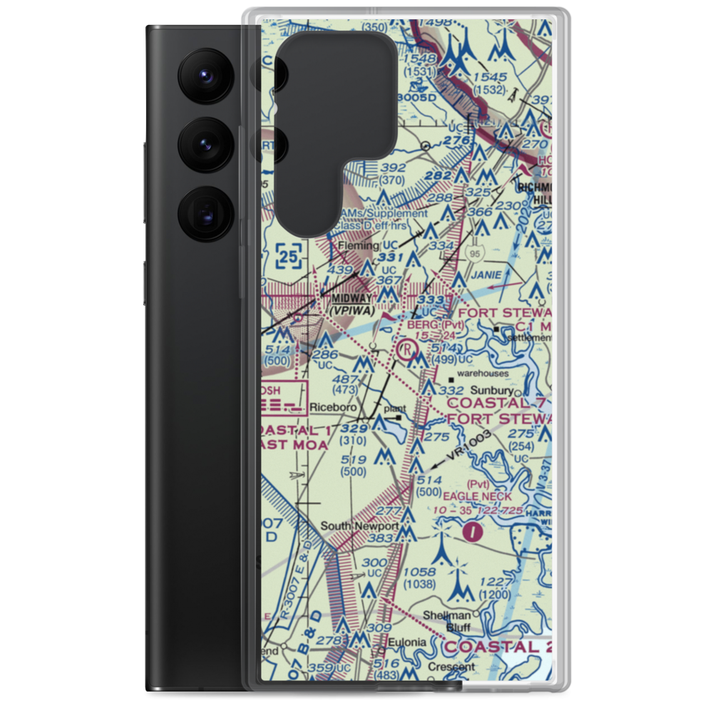 Berg Park Aerodrome (9GA2) VFR Sectional Samsung Case Samsung Galaxy S22 Ultra model shown