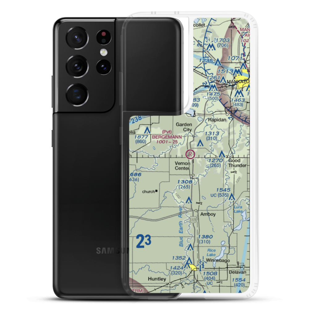 Bergemann Airport (24MN) VFR Sectional Samsung Case Samsung Galaxy S21 Ultra model shown