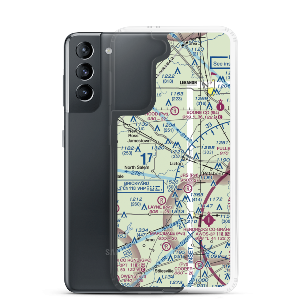 Bergs Airport (6II7) VFR Sectional Samsung Case Samsung Galaxy S21 model shown