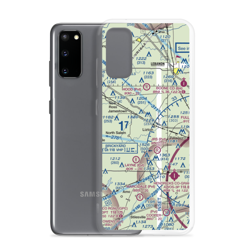 Bergs Airport (6II7) VFR Sectional Samsung Case Samsung Galaxy S20 model shown