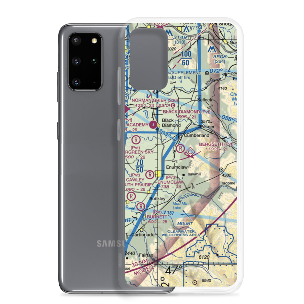 Bergseth Field (WN76) VFR Sectional Samsung Case Samsung Galaxy S20 Plus model shown