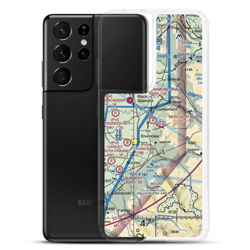 Bergseth Field (WN76) VFR Sectional Samsung Case Samsung Galaxy S21 Ultra model shown