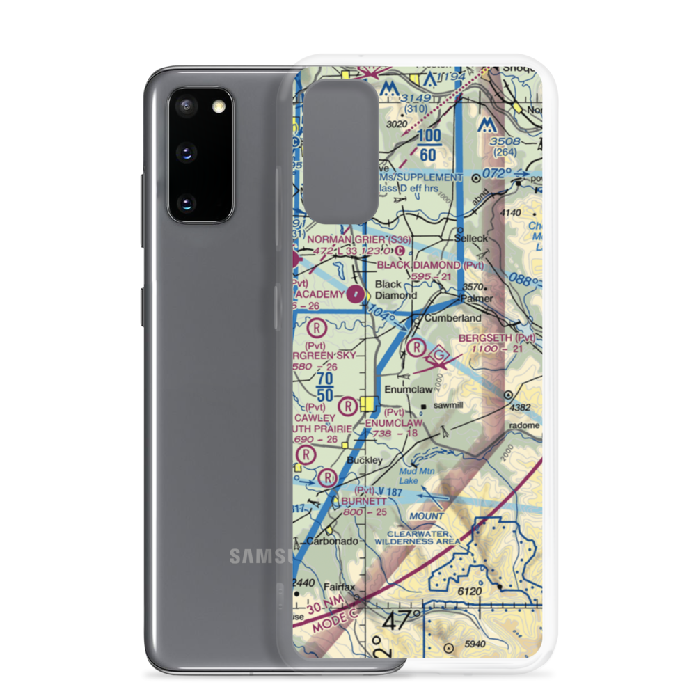 Bergseth Field (WN76) VFR Sectional Samsung Case Samsung Galaxy S20 model shown