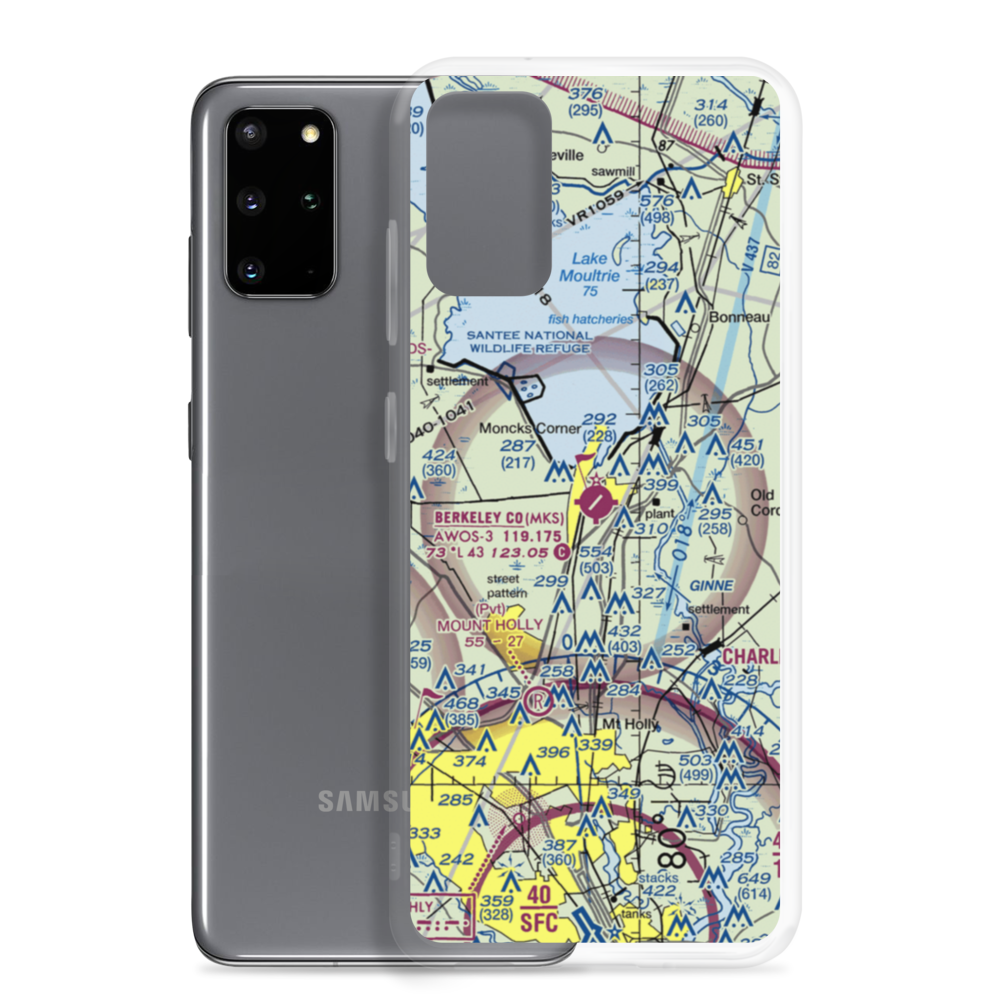 Berkeley County Airport (MKS) VFR Sectional Samsung Case Samsung Galaxy S20 Plus model shown