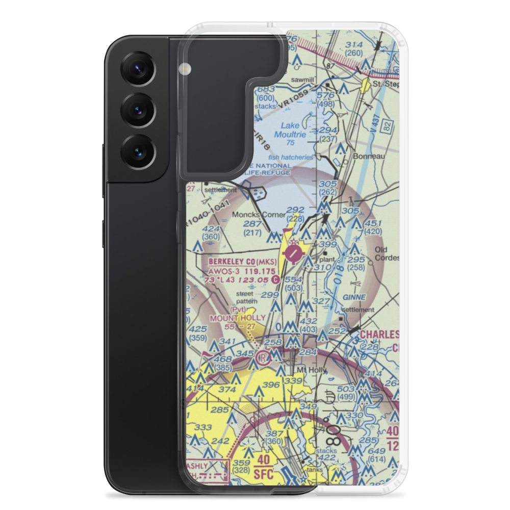 Berkeley County Airport (MKS) VFR Sectional Samsung Case Samsung Galaxy S22 Plus model shown