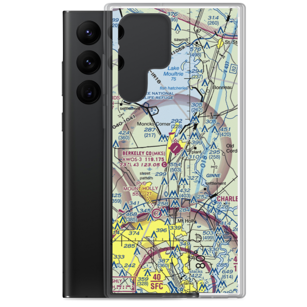 Berkeley County Airport (MKS) VFR Sectional Samsung Case Samsung Galaxy S22 Ultra model shown